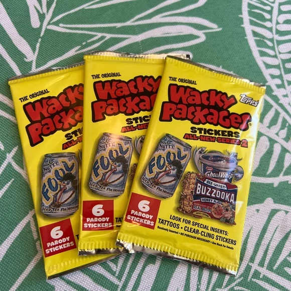 3 Packs All New Wacky Package Series 2 Trading Sticker Pack - Picture 1 of 1